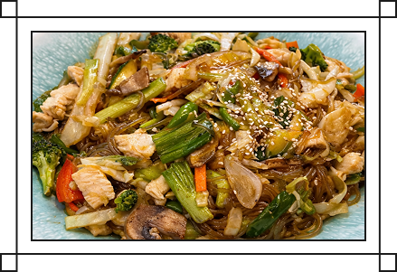 Japche Dish with decorative border